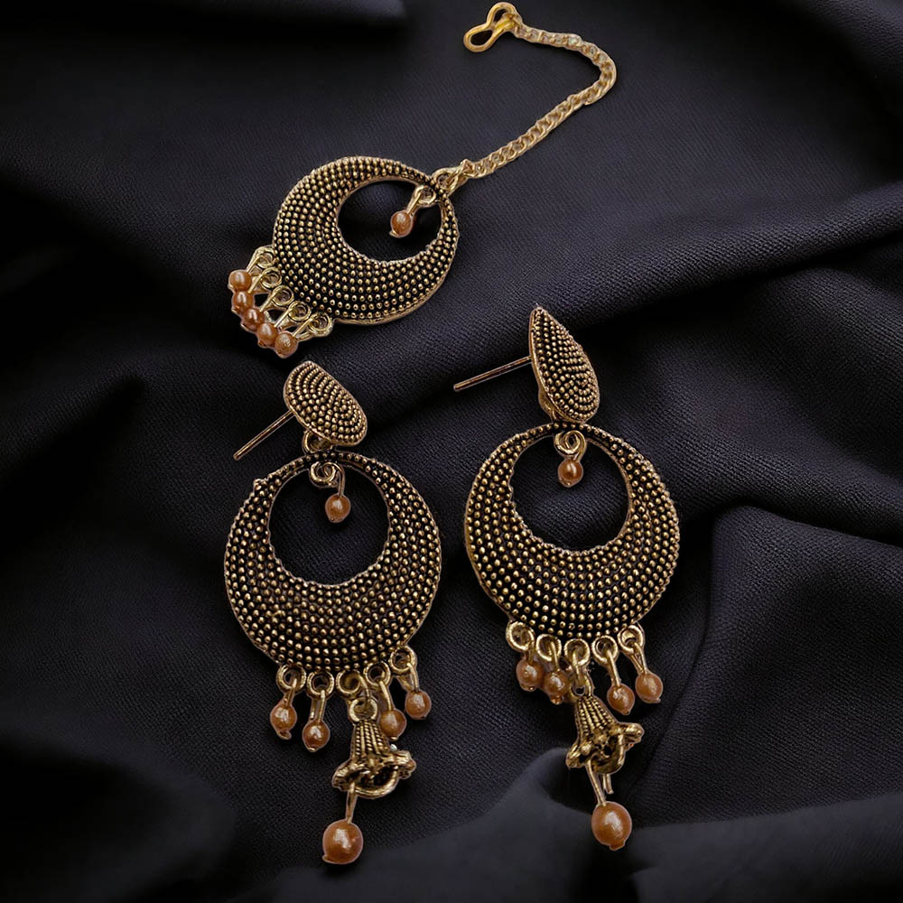 Antique Earrings with a Tikka