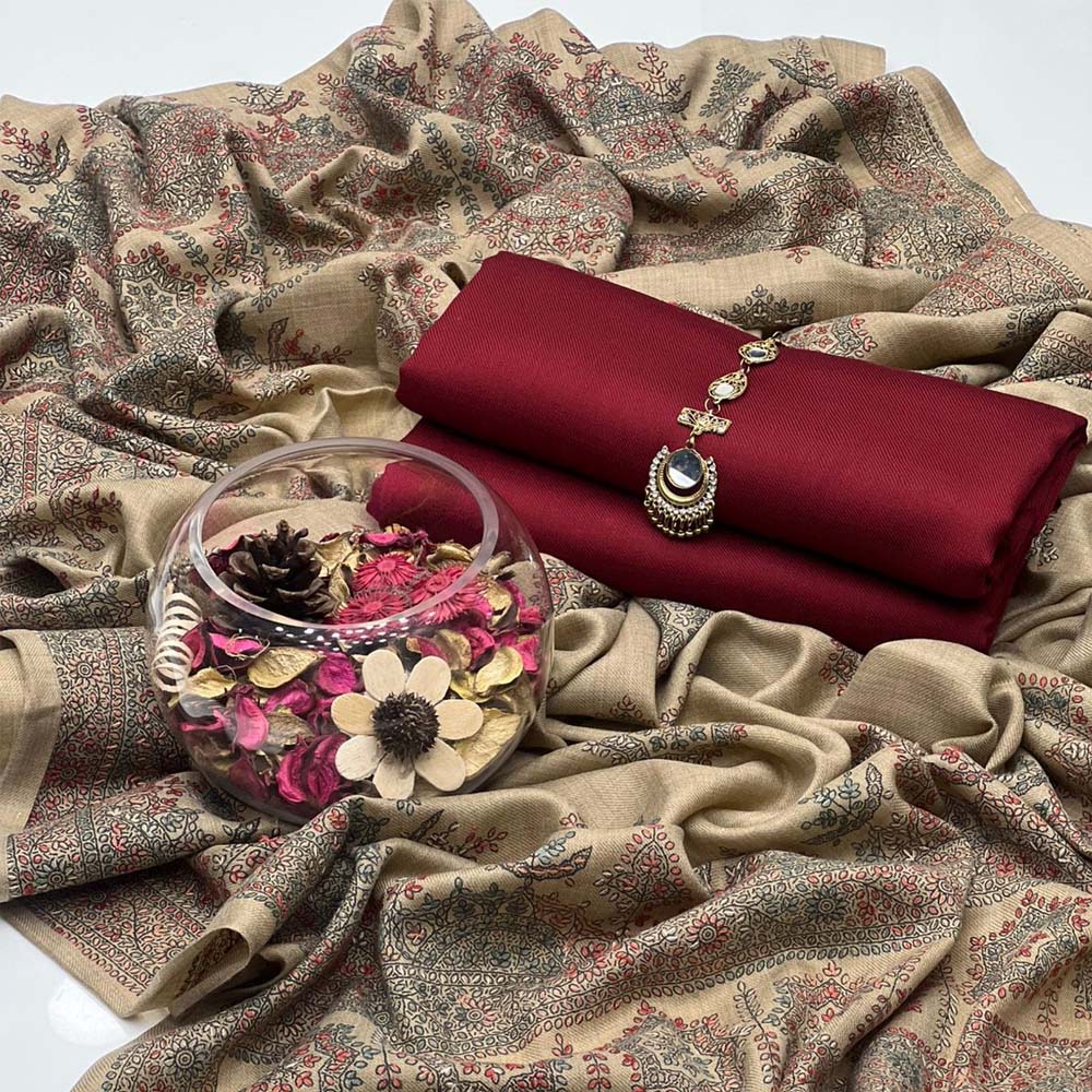 Pashmina Wool Kashmiri Suit - Image 3