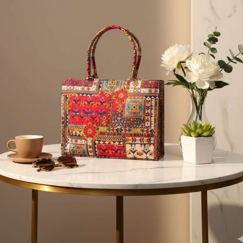 Printed Tote Handbag
